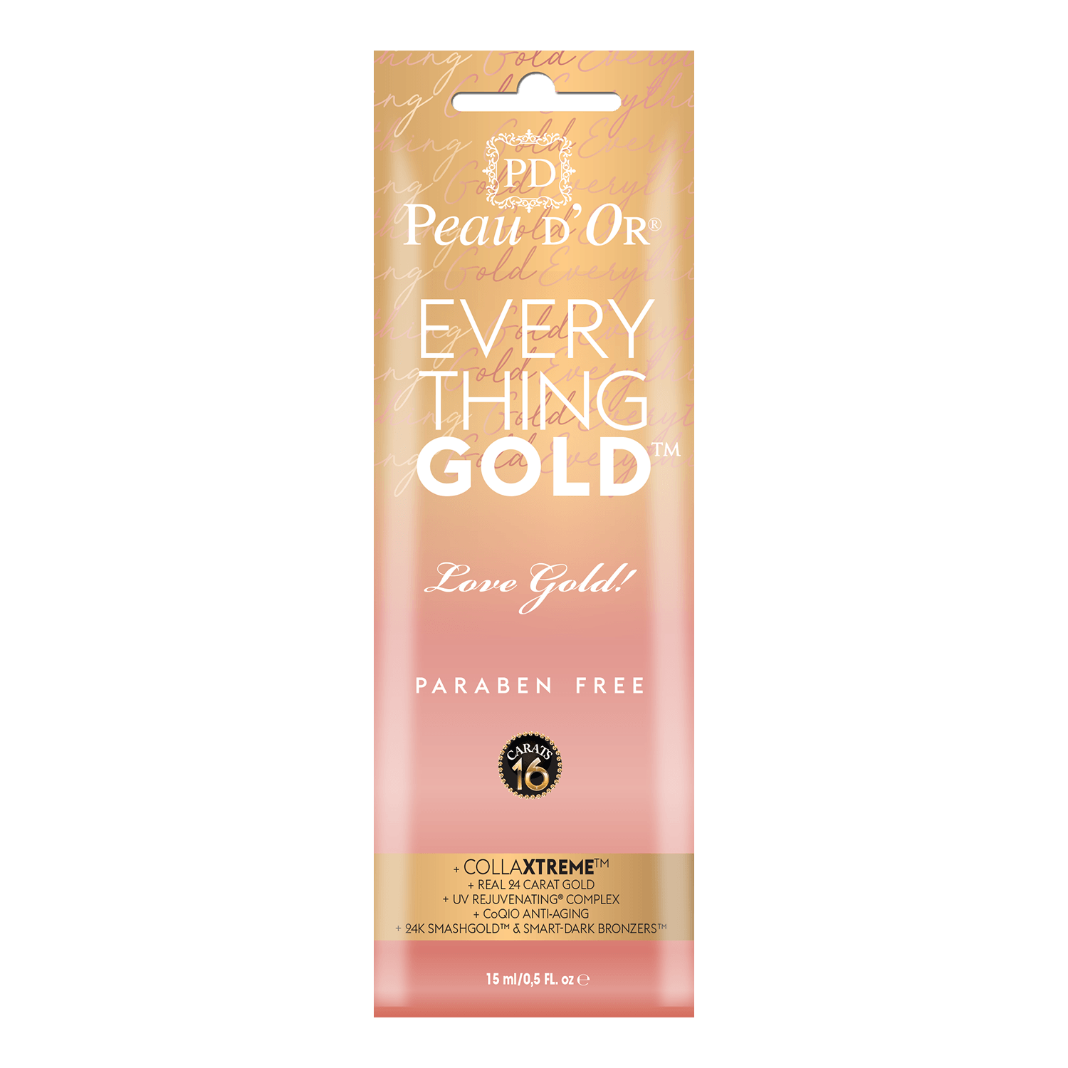 Peau d'OR everything gold sachet 15 ML